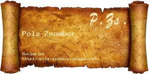 Polz Zsombor névjegykártya